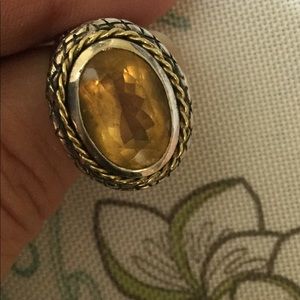 Final dropAndrea Candela 18k & SS Citrine Ring.